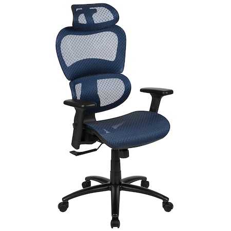 Flash Furniture Office Chair, Mesh, Blue H-LC-1388F-1K-BL-GG